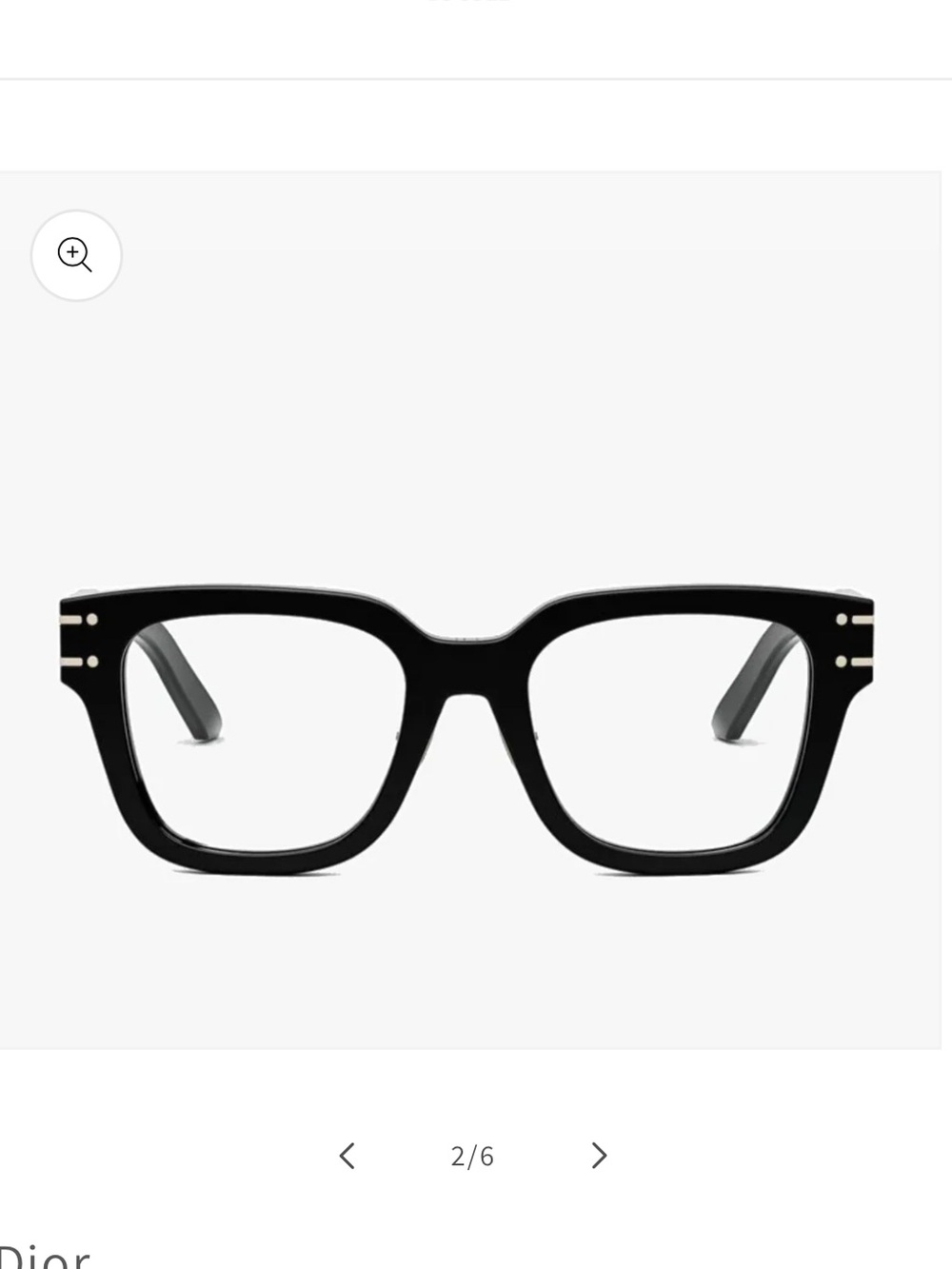 Dior Black and Gold Rectangular Optical Glasses - Picture 7 of 7